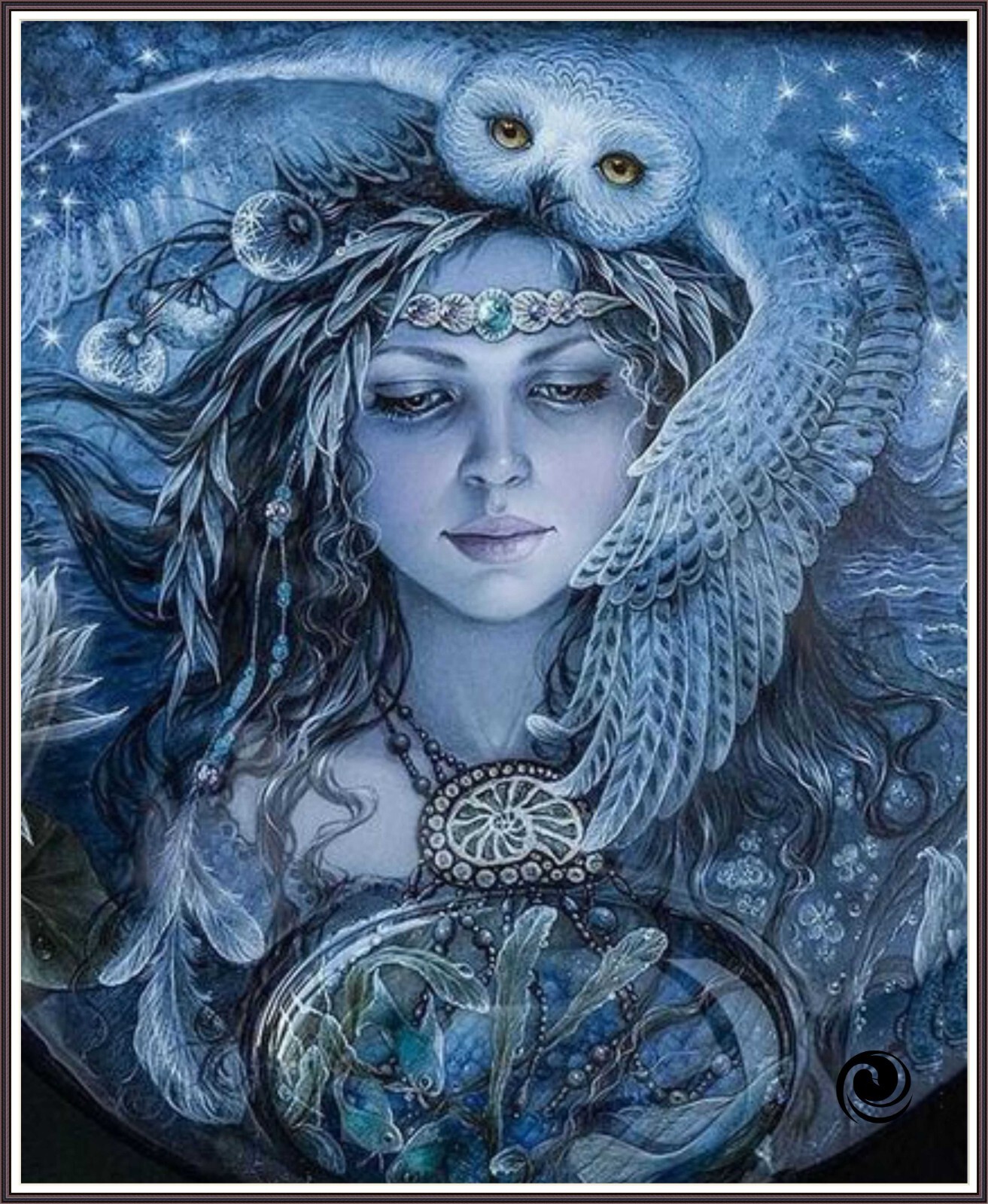 Moon Goddess 419 Chart Counted Cross Stitch Pattern Needlework craft