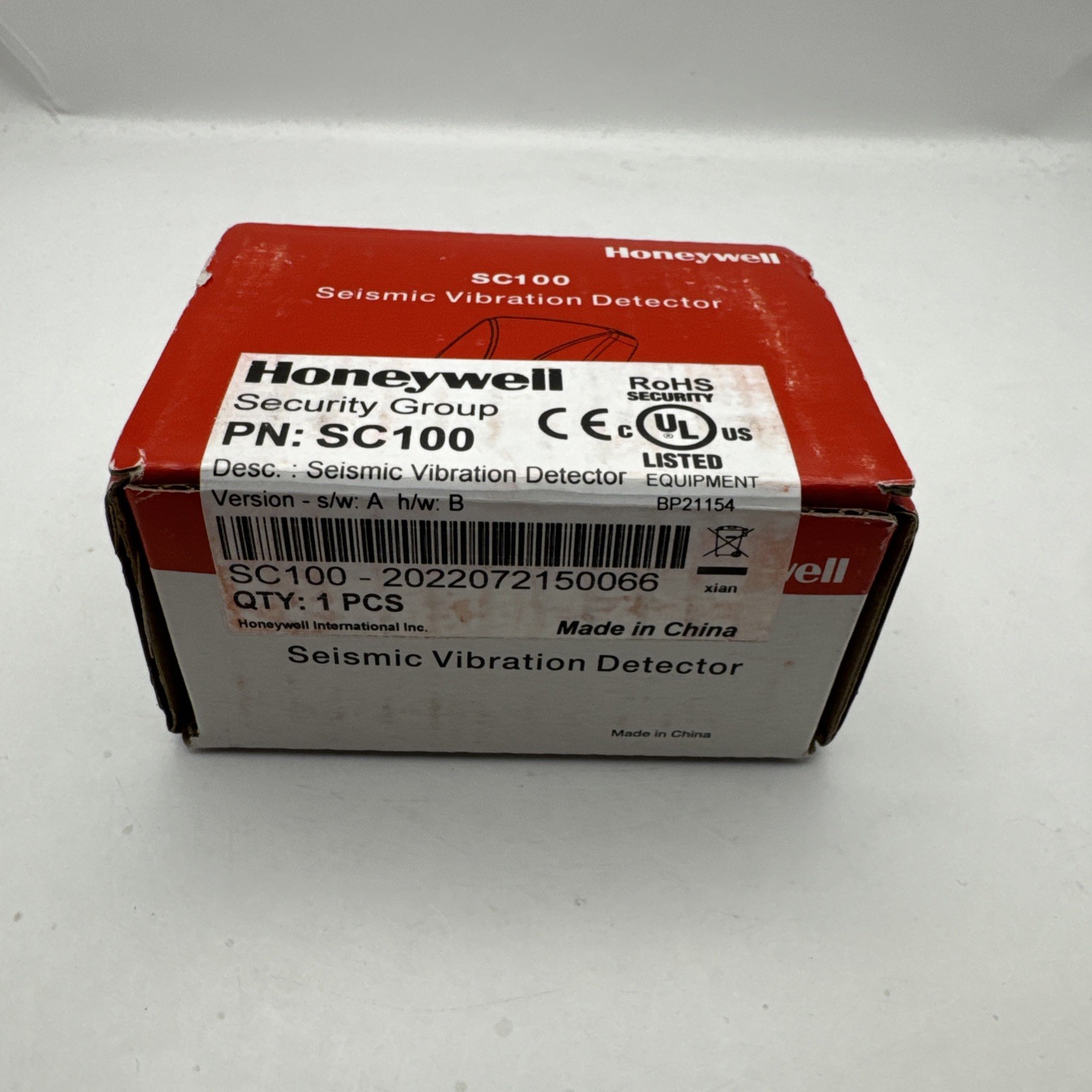 Honeywell Seismic Vibration Detector Sensor SC100