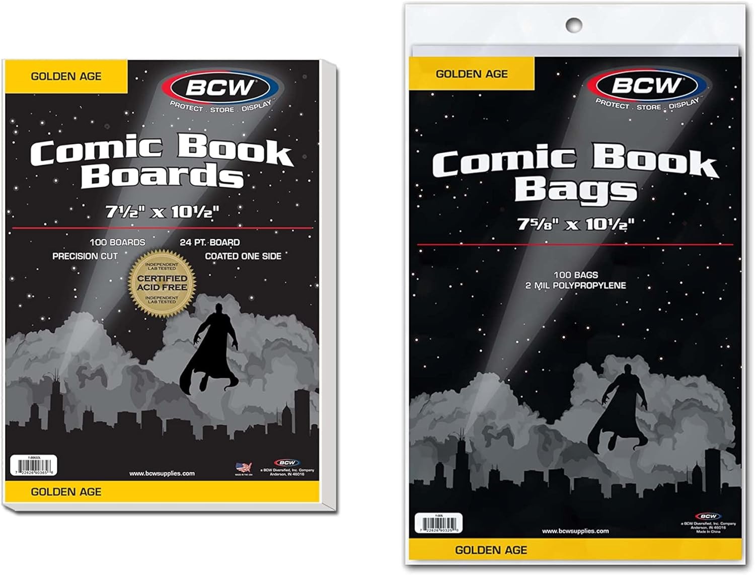 Golden Age Comic Covers & Boards | 100ct Acid-Free Protection Bags