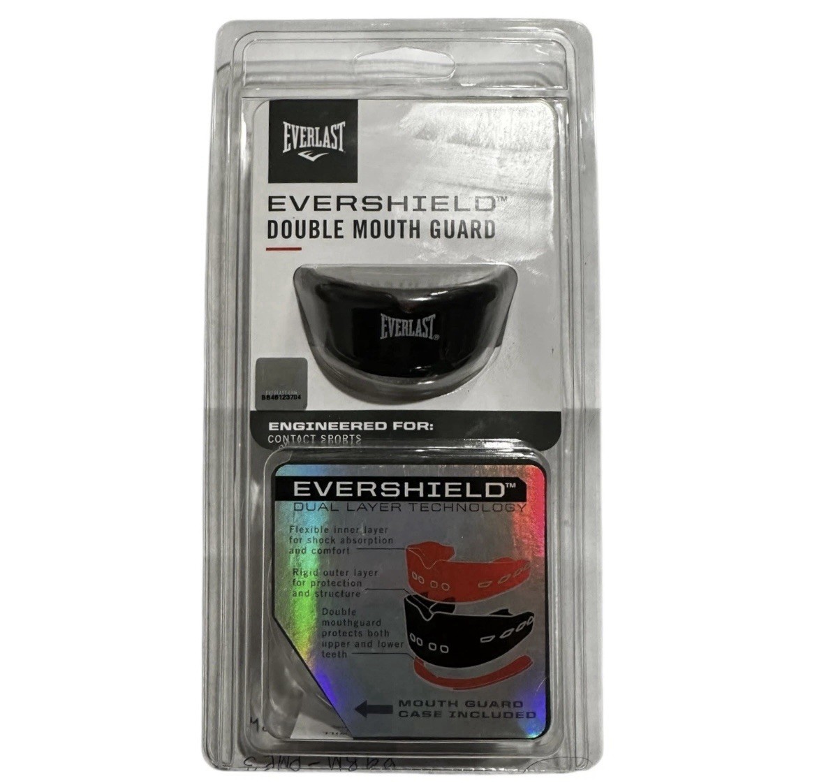 New  Everlast Evershield Double Mouthguard Black Boxing & MMA Model: 1400007