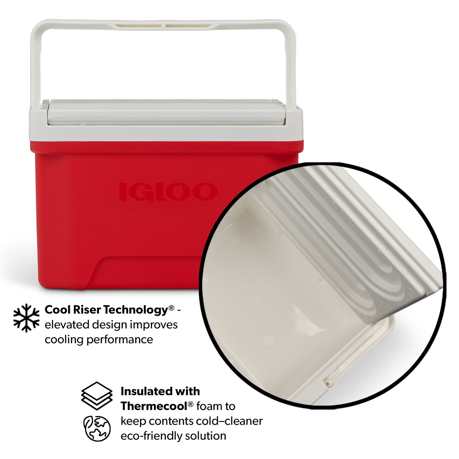 Igloo 9 QT Laguna Ice Chest Cooler, Red