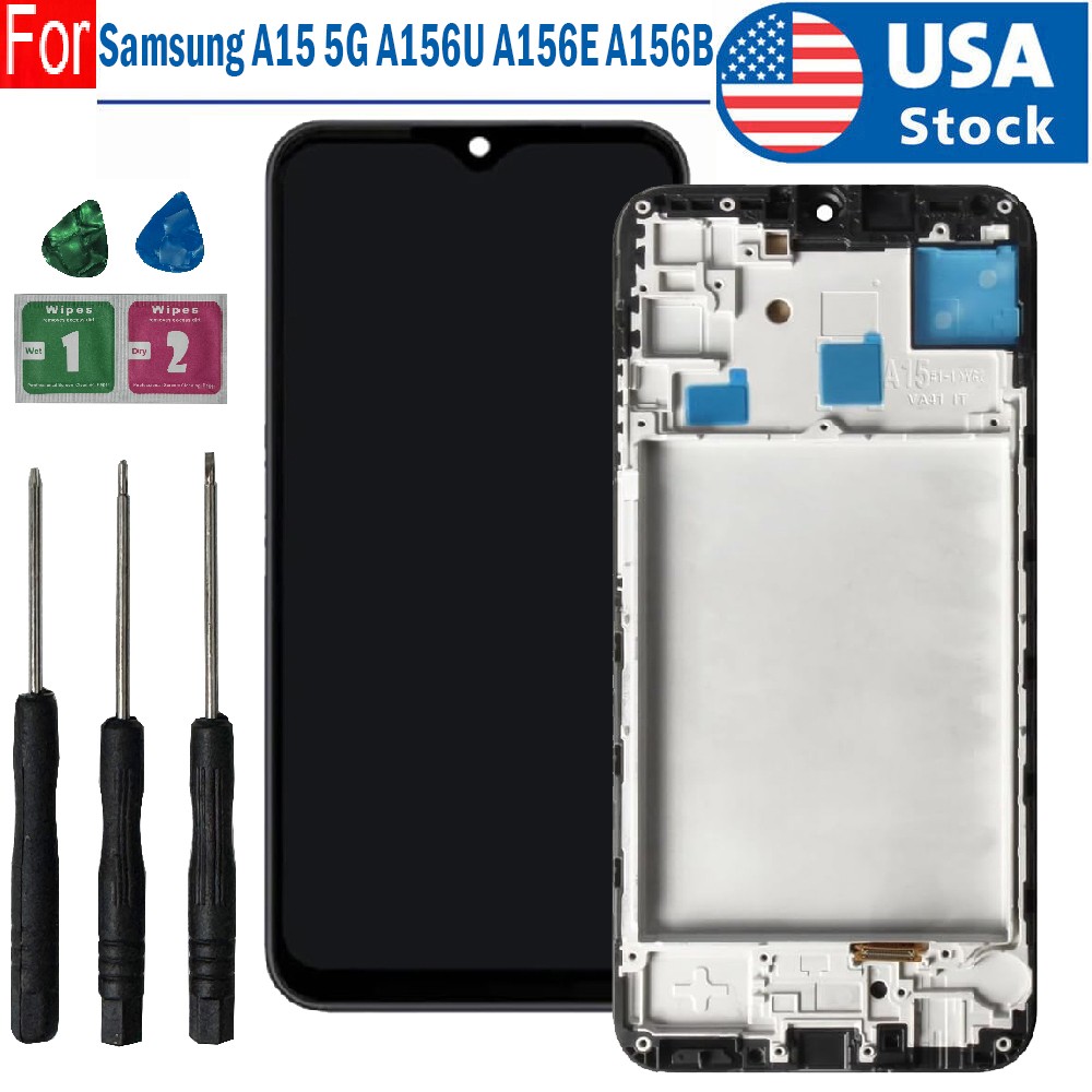 For Samsung A15 5G A156U A156E A156B LCD Touch Screen Digitizer Assembly w/Frame