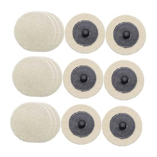 Wool Quick Change Disc 2 inch for Die Grinder, 2inch Without Shank 15PCS