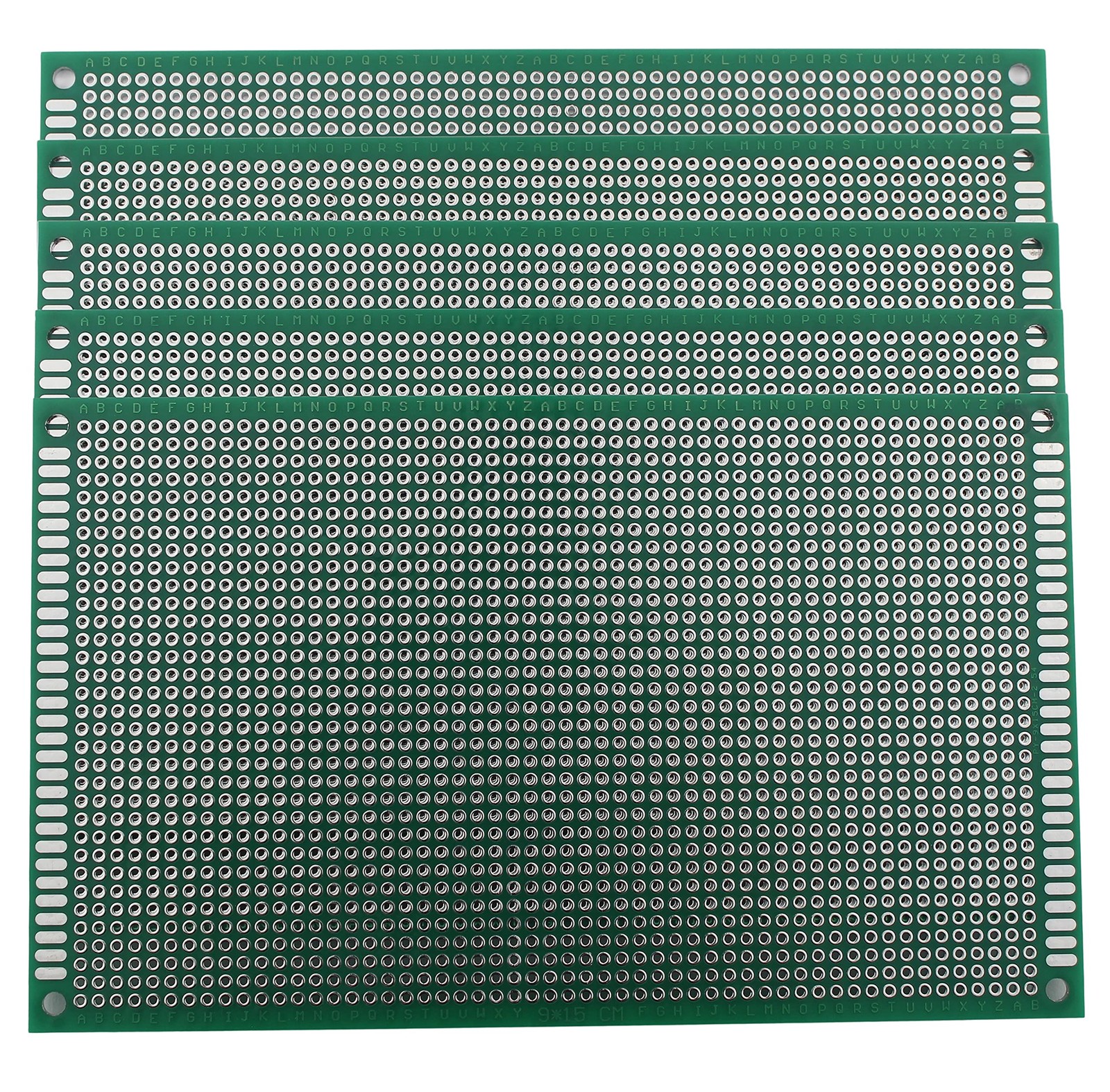 Double Sided Universal PCB Prototype Soldering Circuit Board - 9x15 (5 Pack)