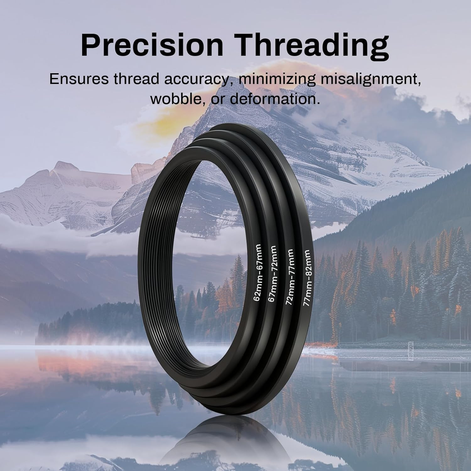 39Mm to 49Mm Lens Filter Adapter Ring, Metal Step up Ring Adapter Filter Steppin