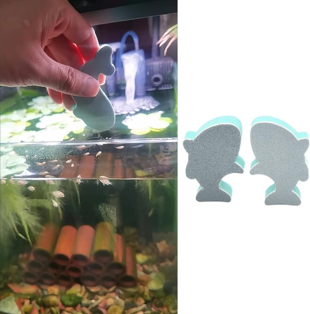 10 Pack Aquarium Glass Cleaner Sponge Algae Scraper Tool for Fish Tank Betta