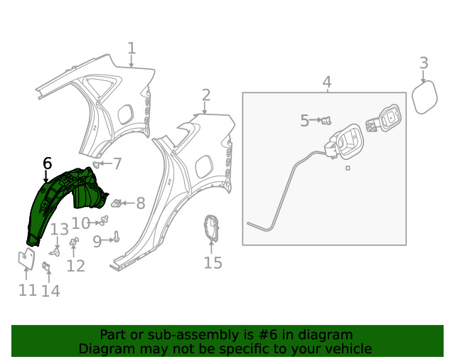 Genuine Ford Quarter Panel Splash Shield LJ6Z-78278B50-C