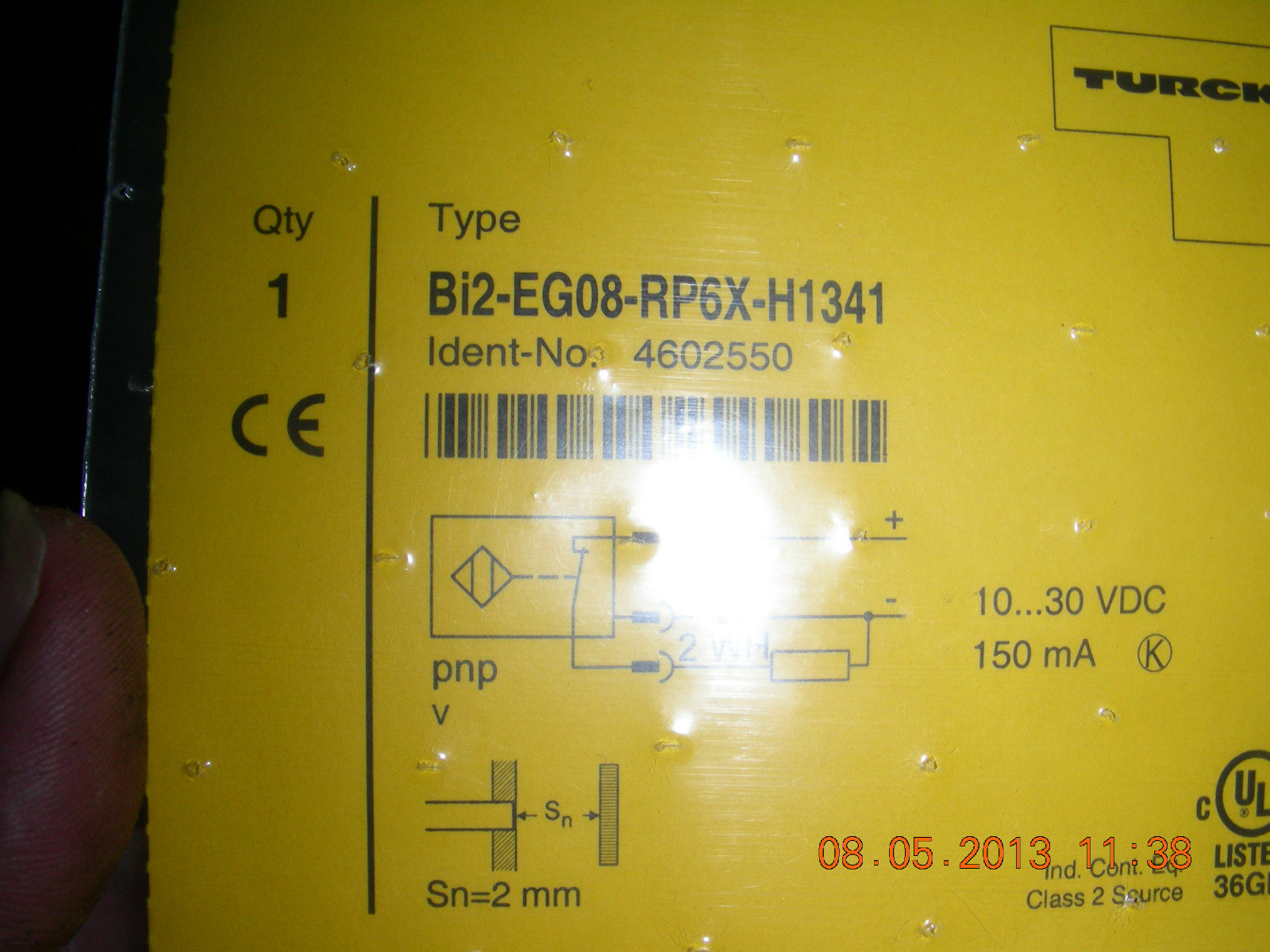 TURCK PROXIMITY SWITCH Bi2-EG08-RP6X-H1341