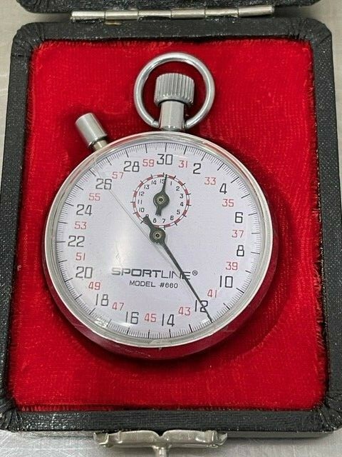 Vintage Sportline Stopwatch Model #660 w/ Box Working but As Is