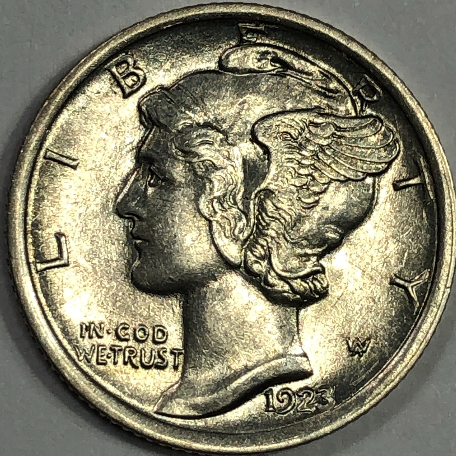 1923  Uncirculated Mercury Silver Dime  #19776