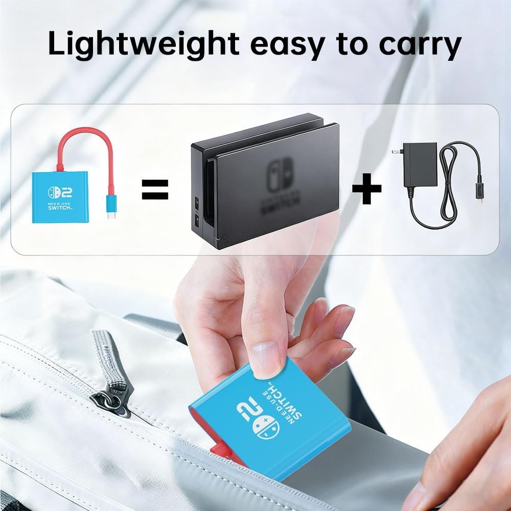 Travel-Friendly 4K TV Adapter for Nintendo Switch 2 & Steam Deck - HDMI Support
