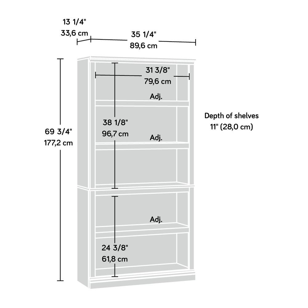 5-Shelf Split Bookcase Ooa