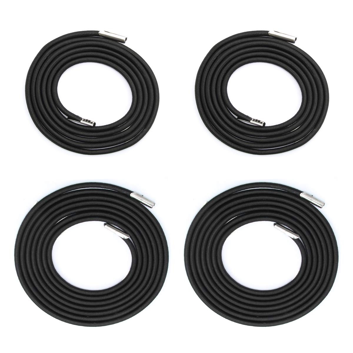 Universal Replacement Cord for Zero Gravity Chair, 4 Pack Elastic Cords Blac