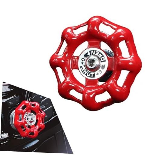 Car Rotary Knob Decor, Metal Retro Valve Handwheel One Click Start Decor Trim,