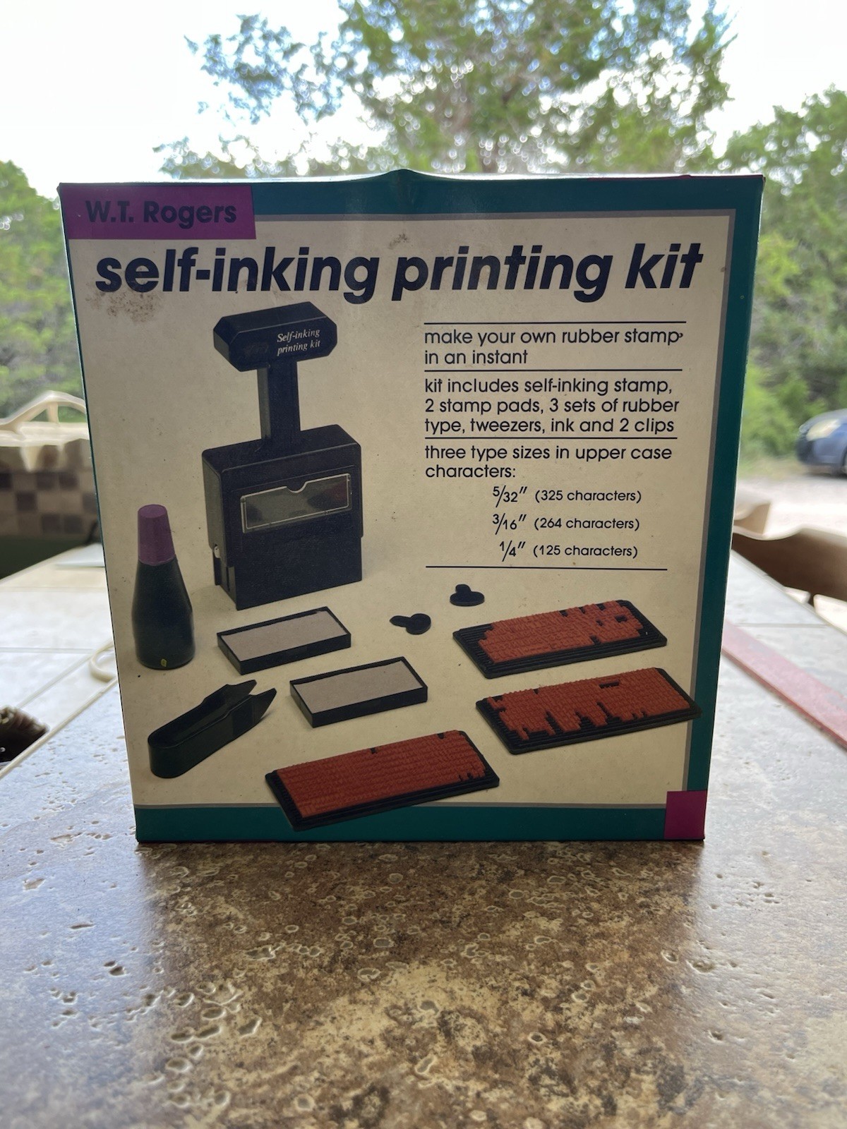 WT Rogers Self Inking Printing Kit Vintage Never Used