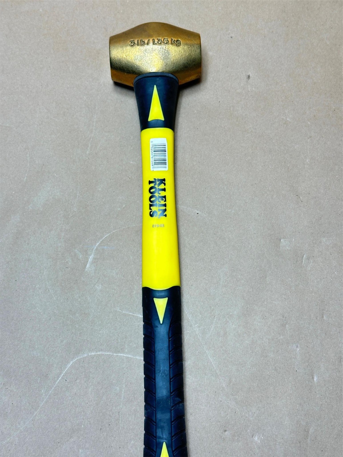 Klein Tools 819-03 No Spark 3Lb Brass Hammer