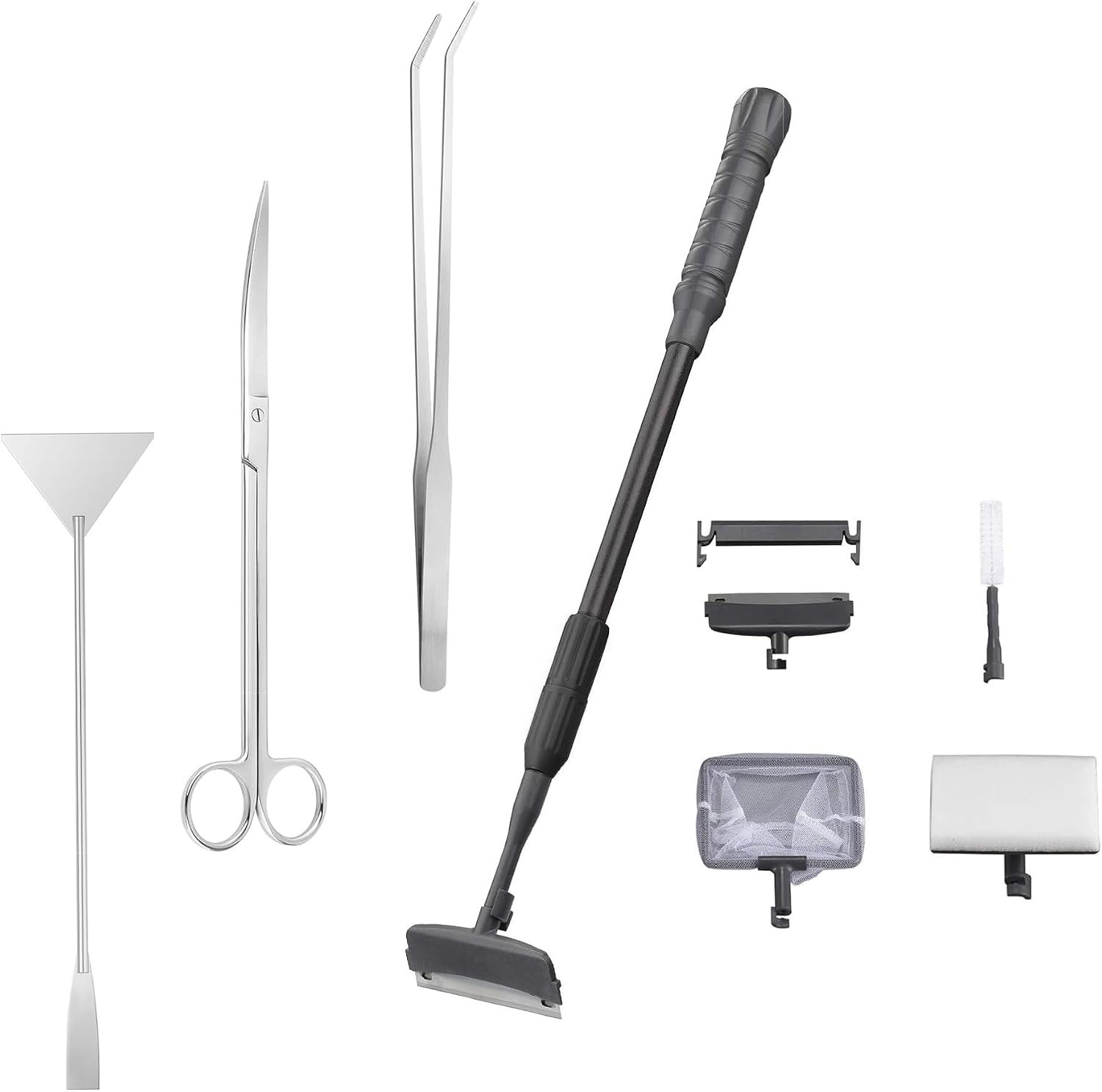Carefree Fish 7IN1 Aquarium Cleaning Tools Long Handle Adjustable Length 18~24In