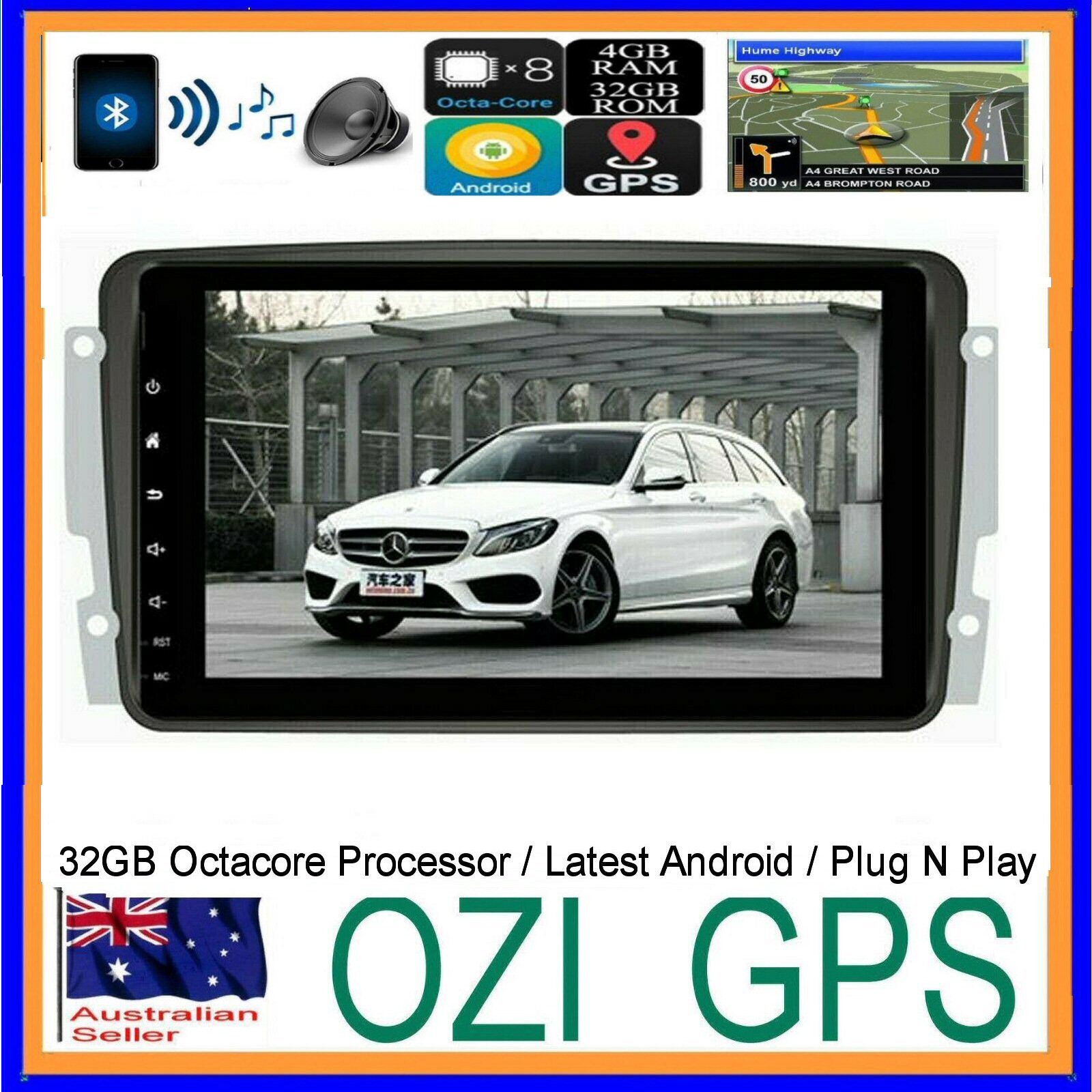 MERCEDES CLK  2000-04 GPS WIRELESS CARPLAY ANDROID AUTO DAB DVR TPMS ODB