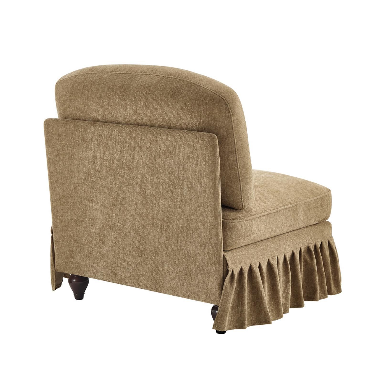 Cloud Couch Sectional Sofa Chenille Fabric Light Coffee Armless for Modern