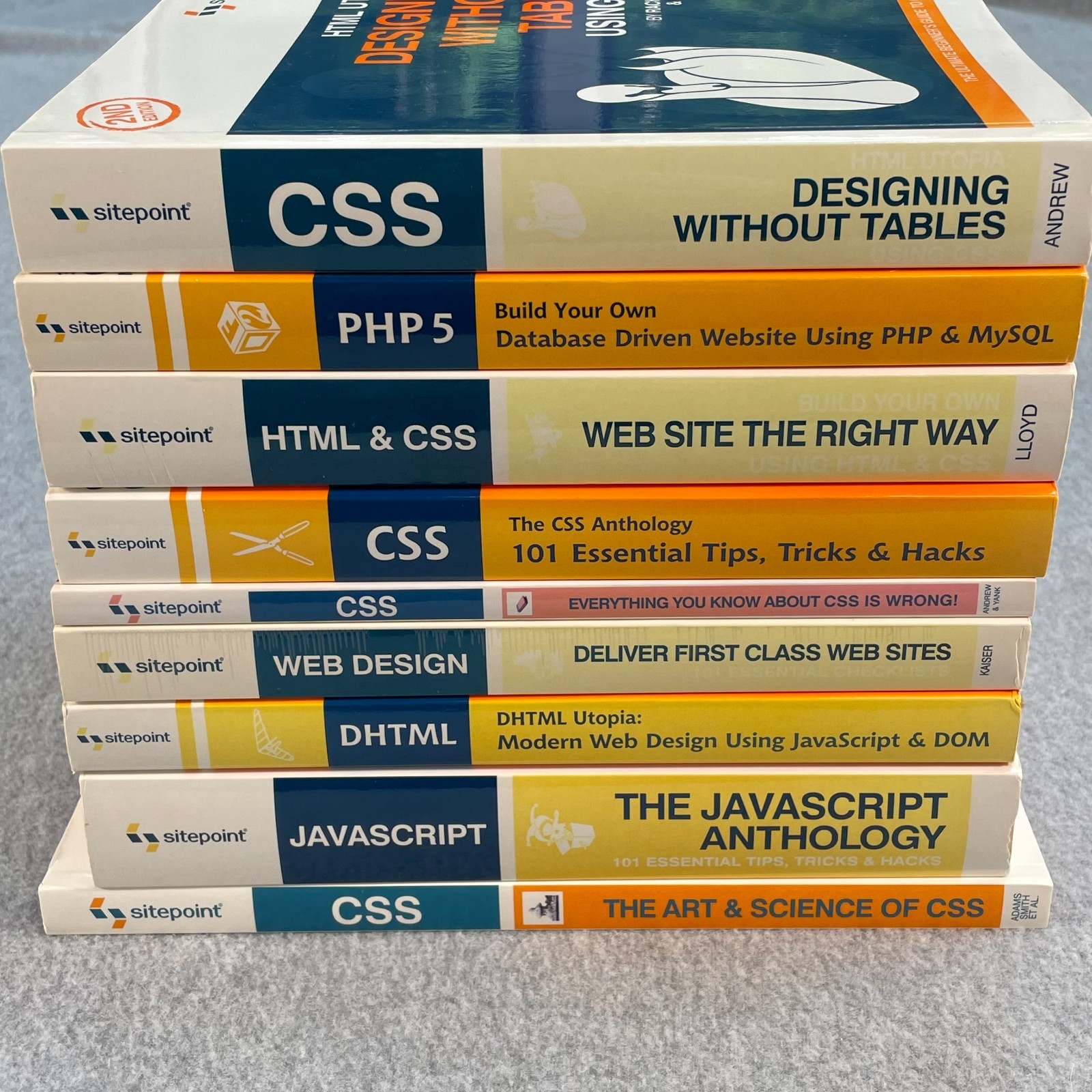 SitePoint Web Design Books Lot 9 PHP5 CSS Anthology HTML JavaScript Vintage Tech