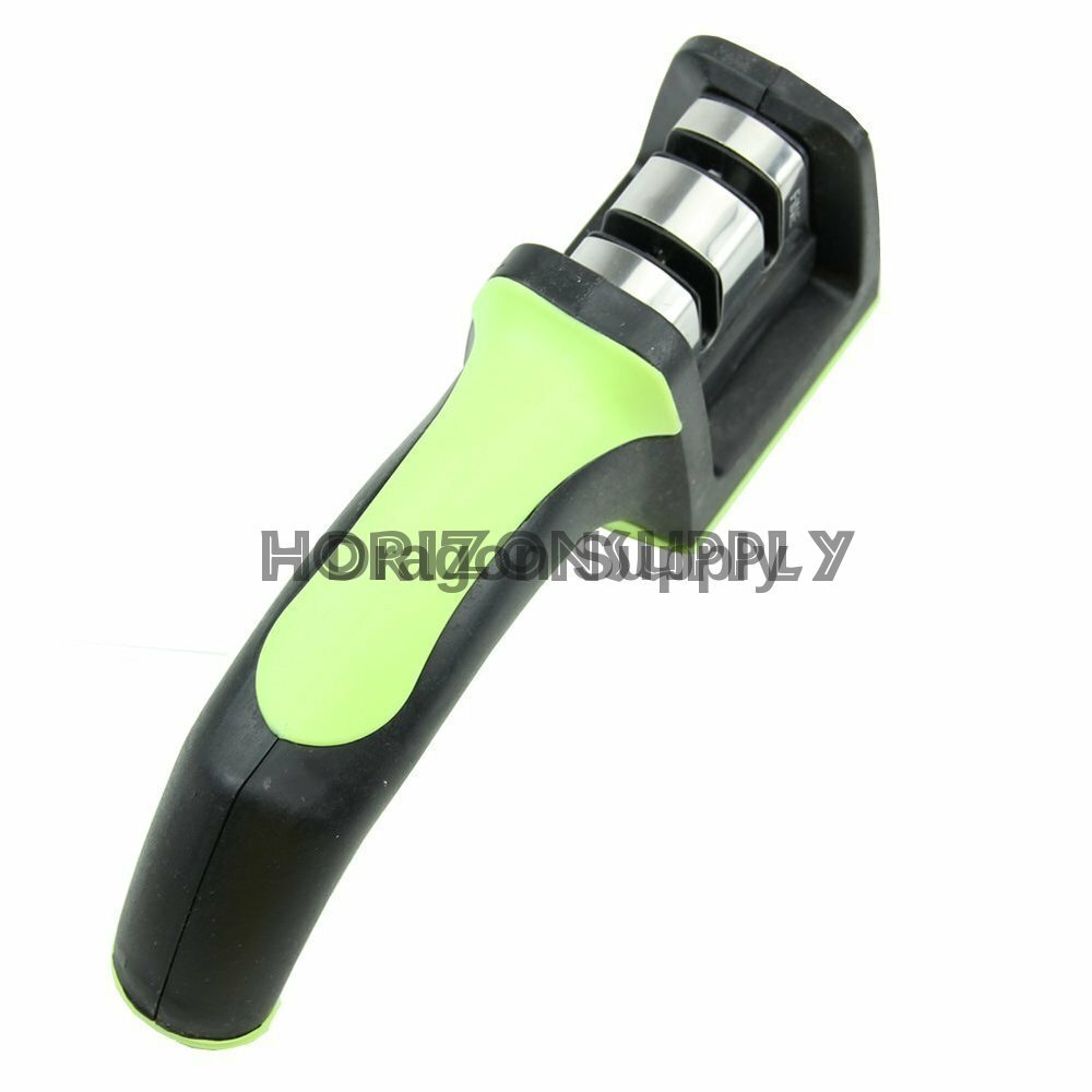 New Handle Household Handle Knife 2 Stages Hard Carbide Ceramic Sharpening Stone