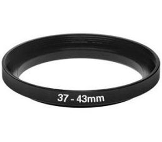 Zykkor Filter Step Up Ring Adapter fo 37mm to 43mm 37-43mm Black Anodized metal