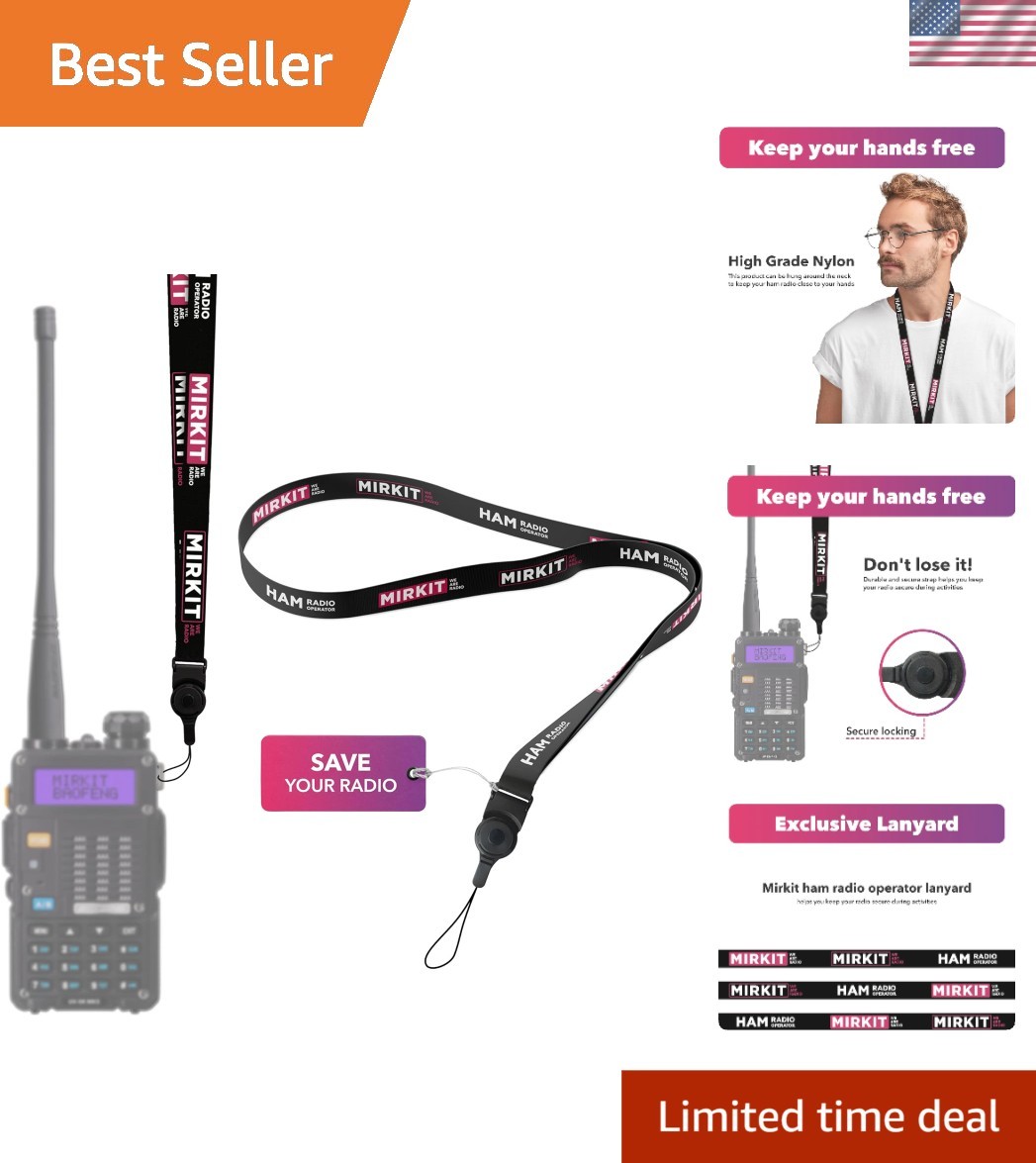 Versatile Waterproof Lanyard for Active Use - Ideal for Ham Radios & Outdoors