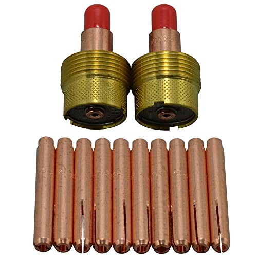 TIG Gas Lens Collet Bodies Jumbo Large Diameter 3/32" 45V64S 13N23L 12pcs
