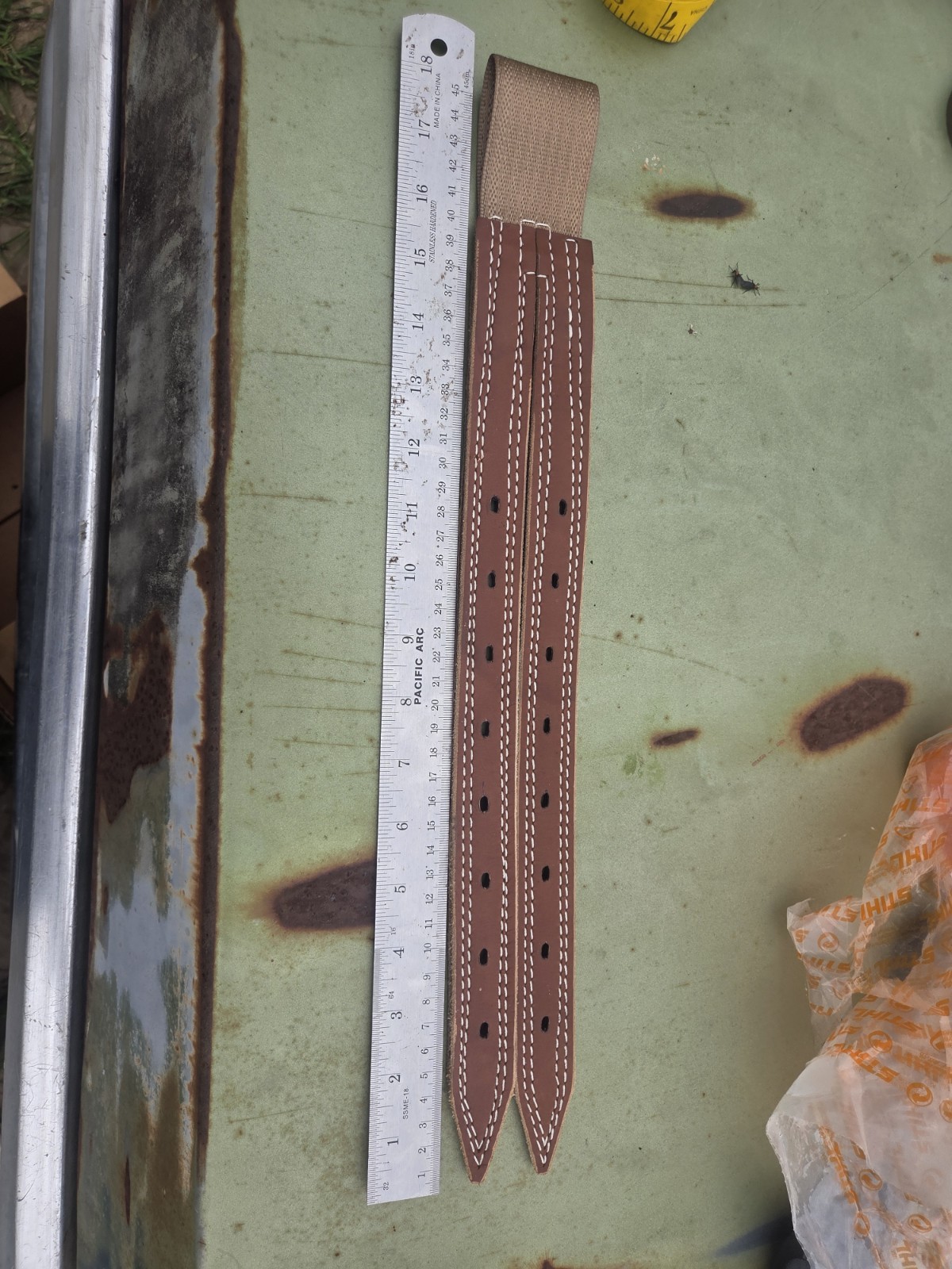 Billets Brown Leather Horse Latigo Strap with Multiple Adjustment Holes