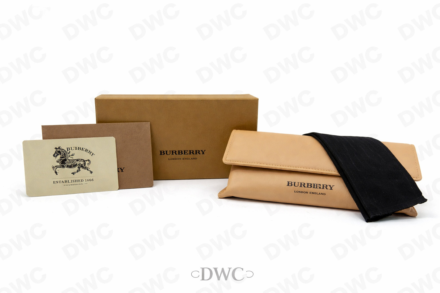 Burberry Camel Brown  Soft Leather Eyeglasses Sunglass Case