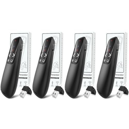 Wireless Presentation Clicker Remote with Red Laser Pointer - Long Range PPT Adv