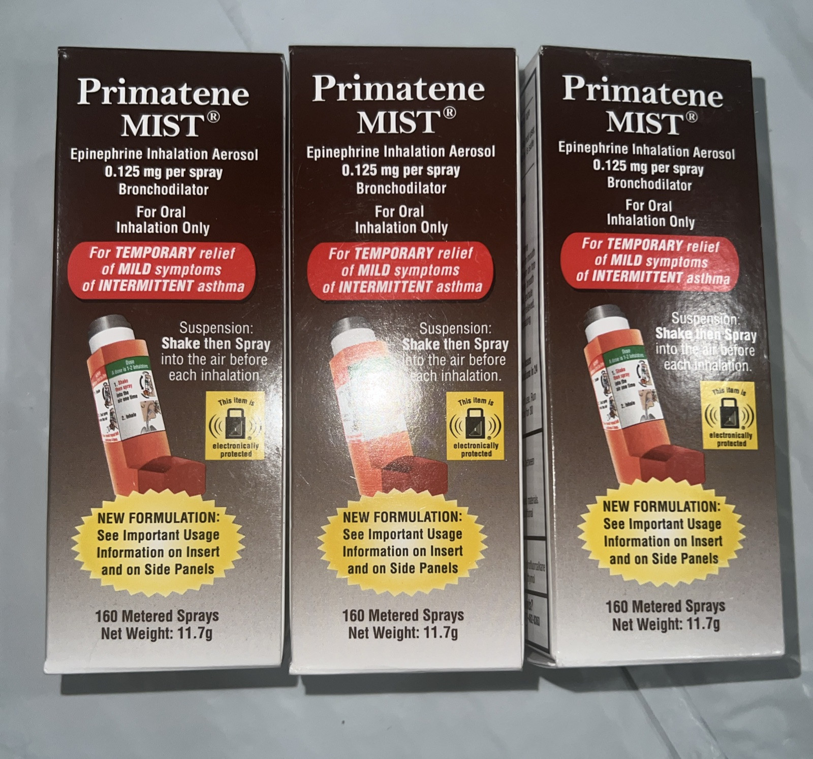 (3) ~ Primatene Mist Epinephrine Inhalation Aerosol - EXP 2027