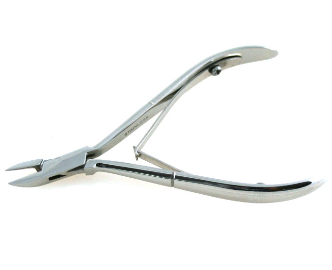 Podiatry Nail Splitter 4" Straight Jaws Spring Handles Stainless