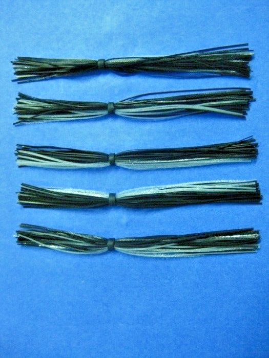 5 silicone Skirt BLACK/SILIVER GLITTER #5-9152 Lure Spinnerbait Buzz jig Tackle