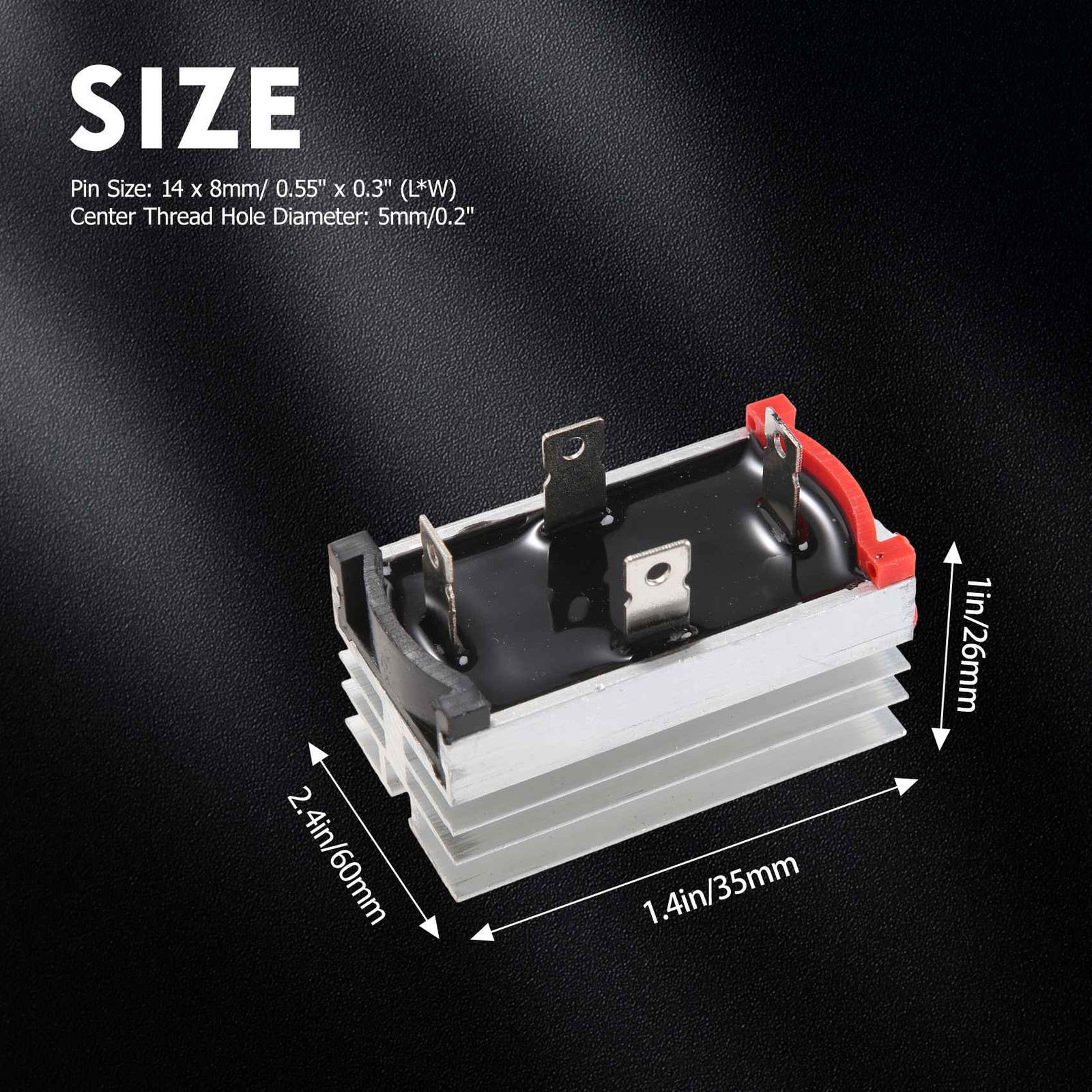 Aluminium Radiator Base Single Phase Bridge Rectifier Diode 75A 10005382