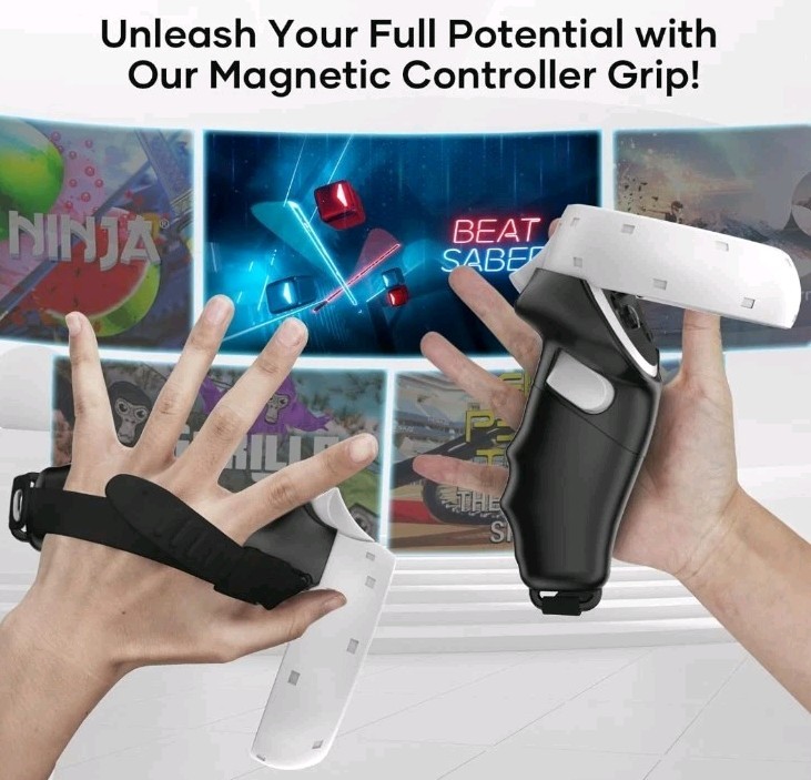 Magnetic ErgoGrip for Meta Quest 3