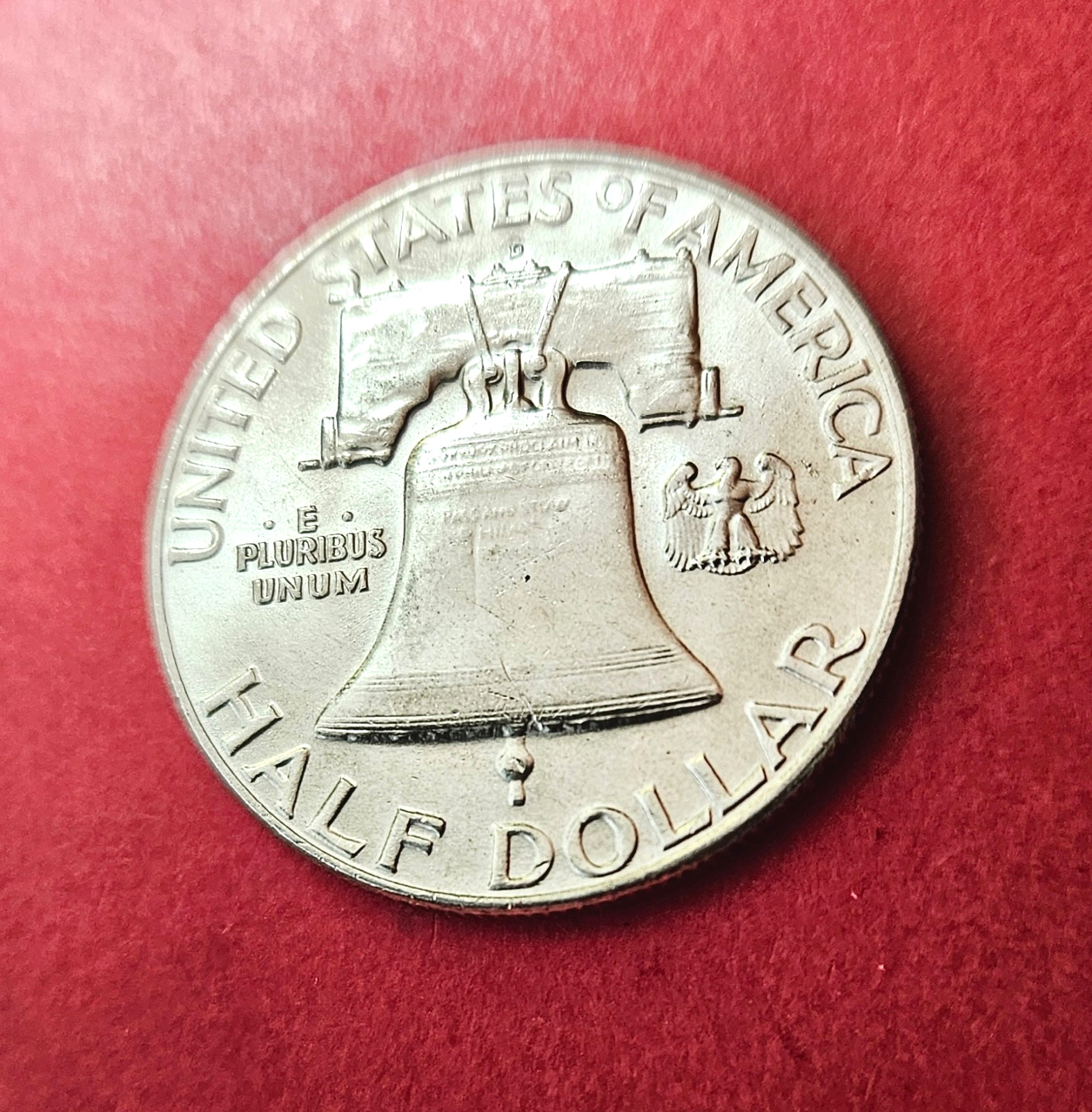 1960 D EF Franklin Silver Half Dollar. Nice Bell Lines.