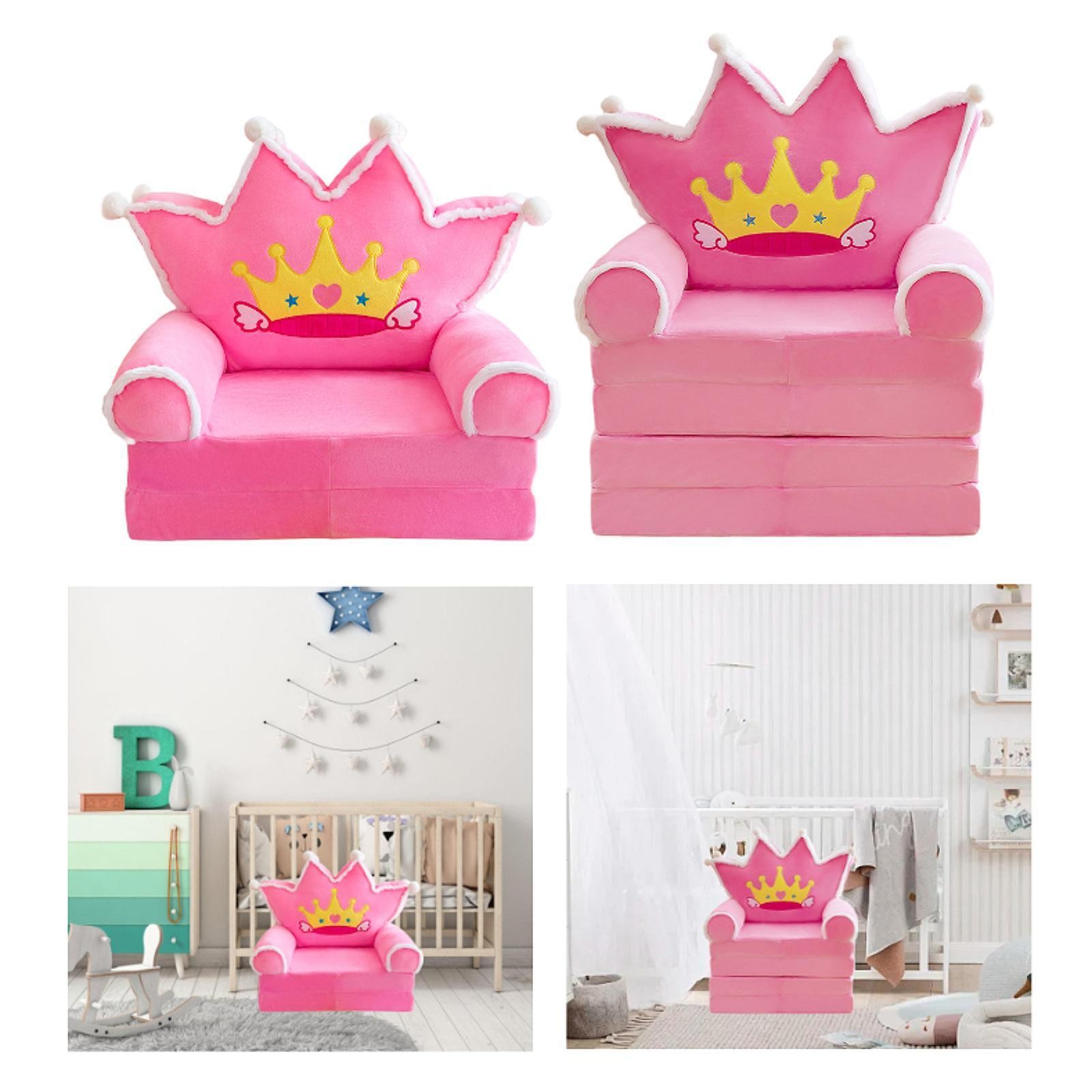 Kids Foldable Sofa Bed Armchair Princess Chair