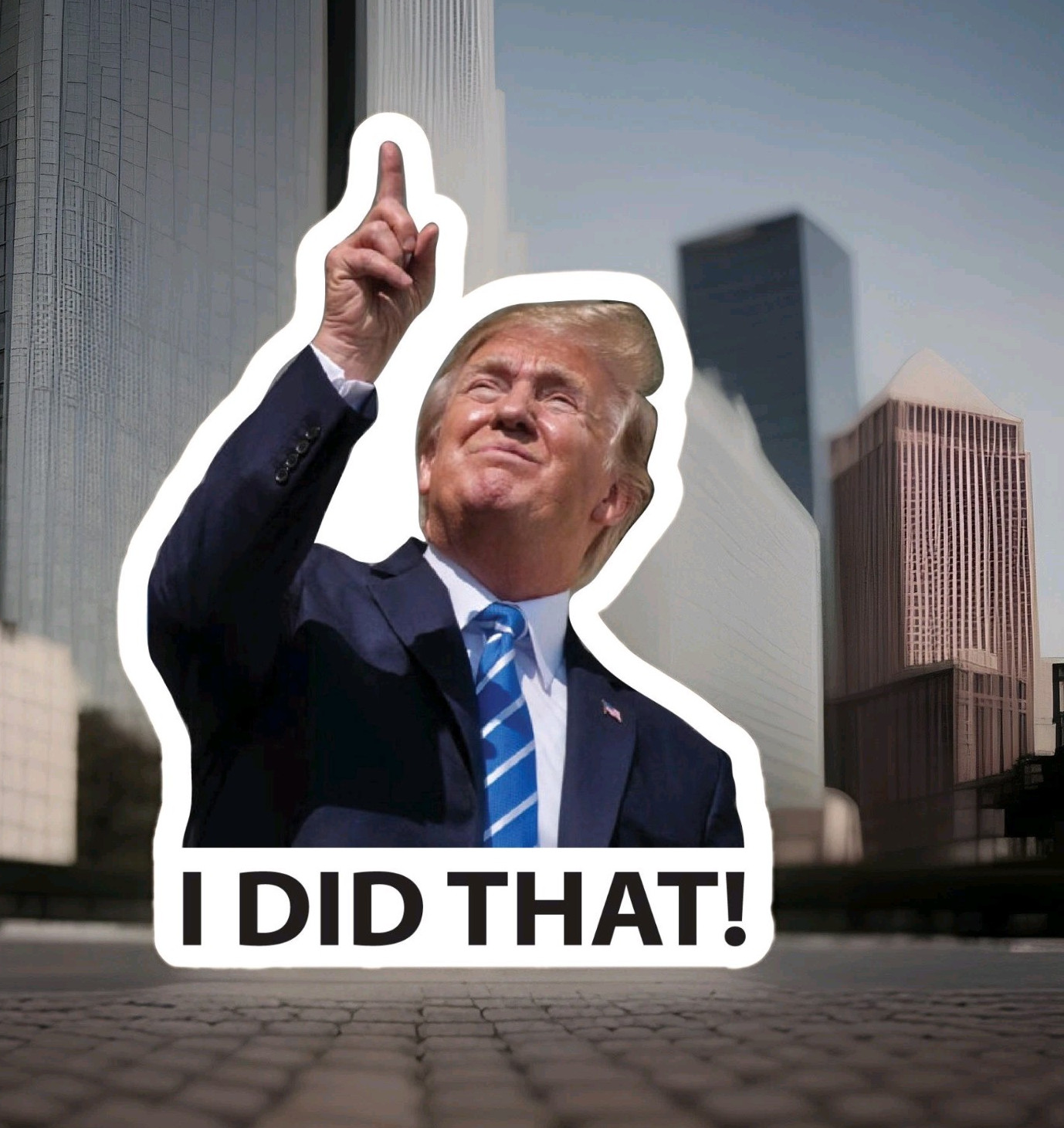 I did that!  Trump 15 pack gas station stickers 2x2inch