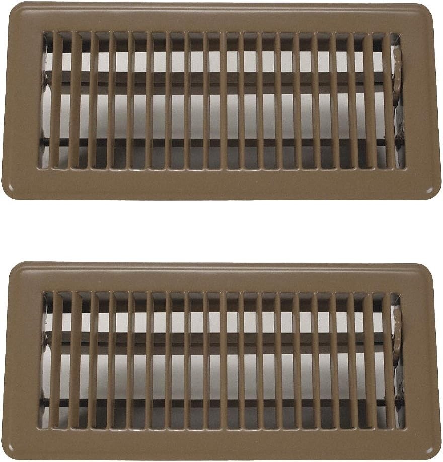 Rocky Mountain Goods 4" x 10" Floor Vents 2 Pack - Heavy Duty Walkable Floor Reg