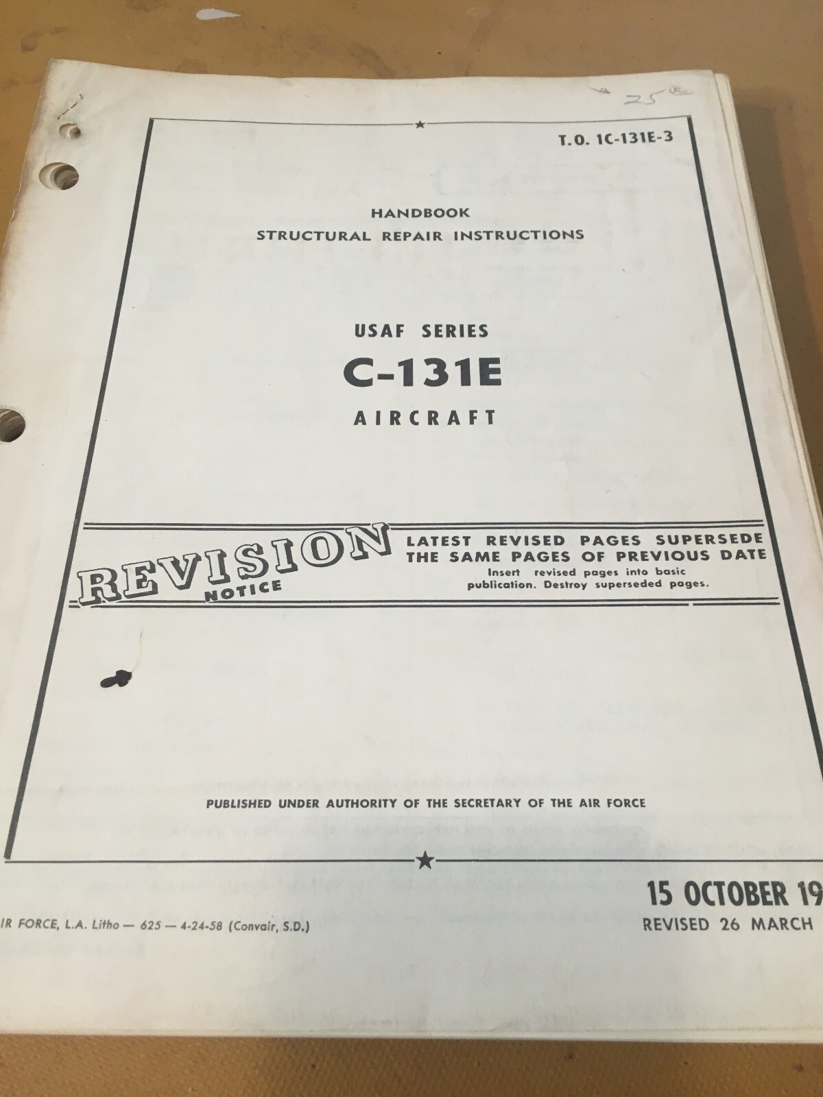 Convair C-131E Structural Repair Manual