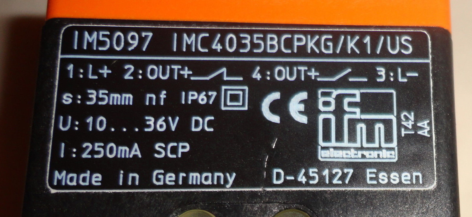EFECTOR IM5097 INDUCTIVE PROXIMITY SWITCH NEW
