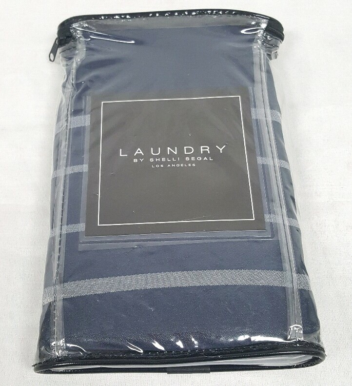 Shelli Segal Laundry Cameron Navy Euro Pillow Sham 26"X26"+1" Flange NWT $59