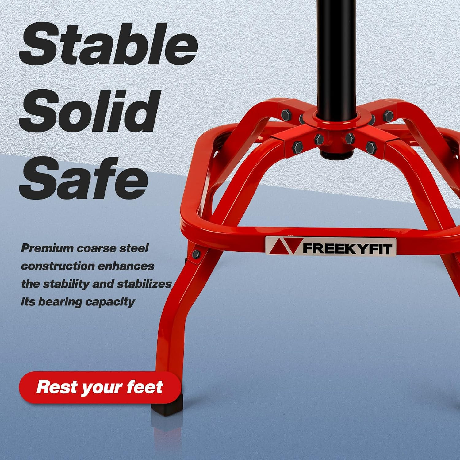 Shop Stool with Backrest, Mechanic Garage Stool for Workshop, Adjustable Shop St