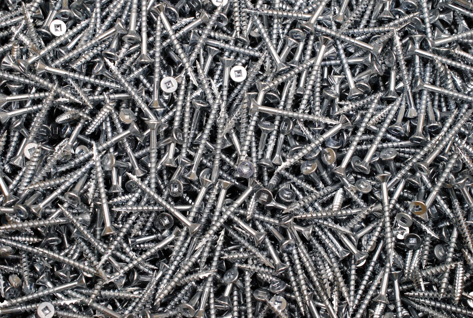 (700) Square Drive Flat Head 8 x 1-5/8 Type 17 Wood Screws Zinc Plated #8