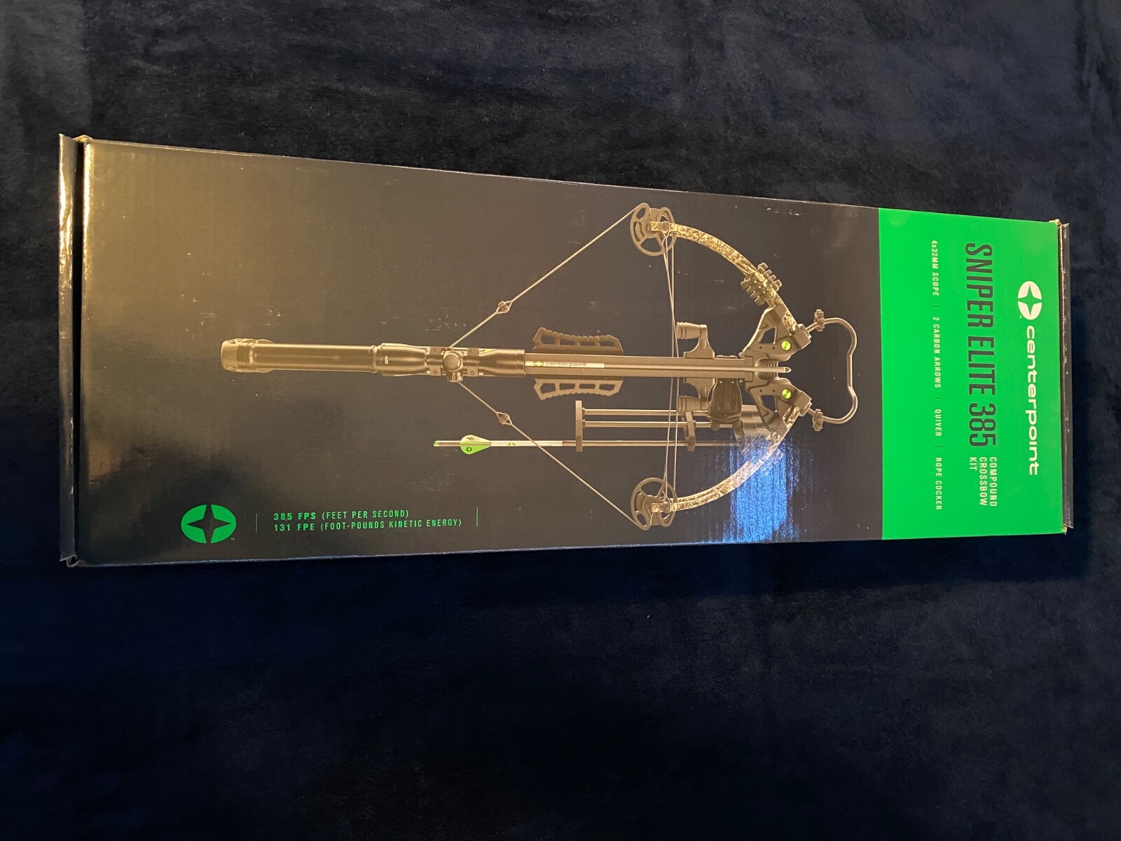 Centerpoint Sniper elite 385. Comes with arrows, field point, broadheads