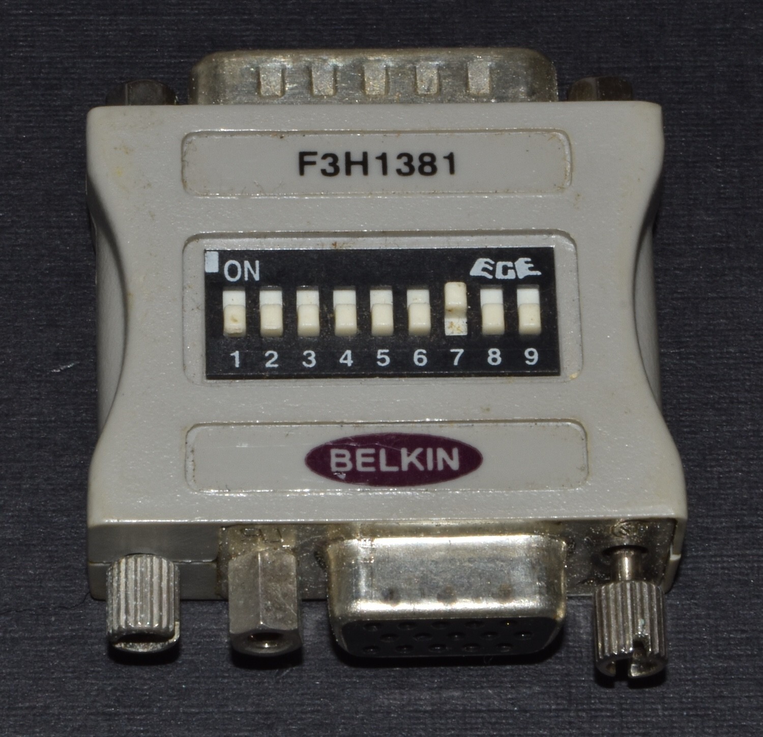 *Vintage* Belkin Mac-VGA Monitor Adapter with Dip Switches *Used* F3H1381