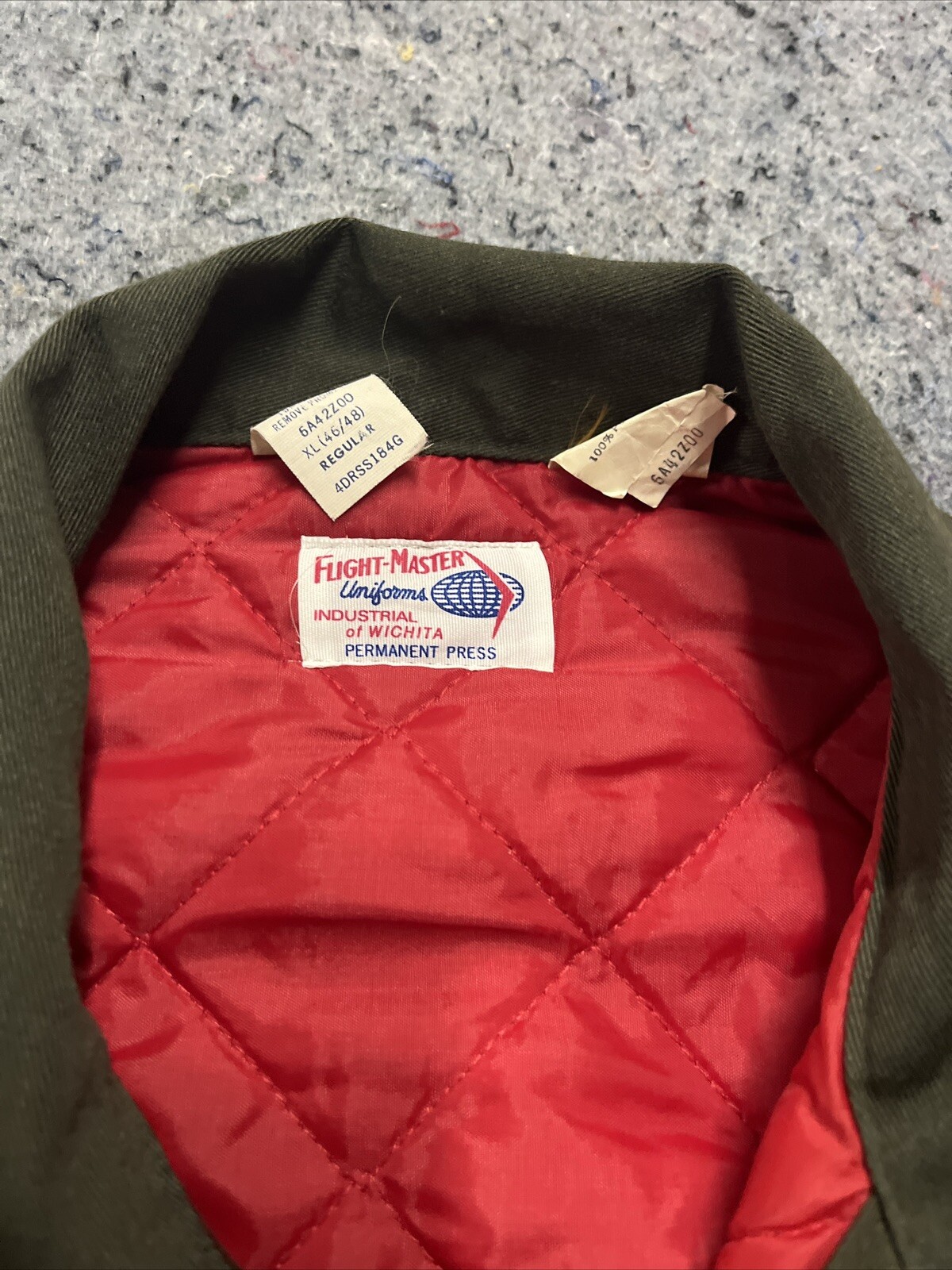 Vintage Continental Patch Flight Master Uniforms XL Jumpsuit Insulated