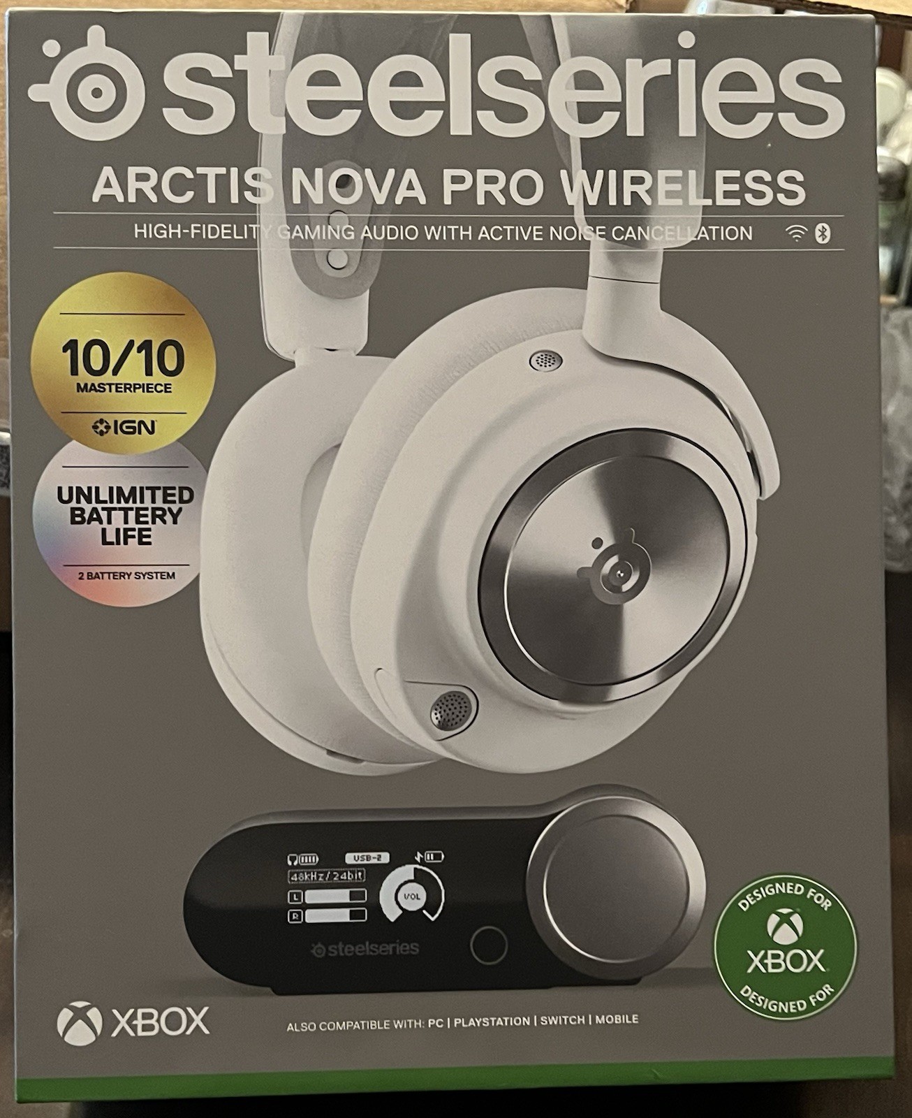 New/Open Box- SteelSeries Arctis Nova Pro Wireless Xbox Gaming Headset - White