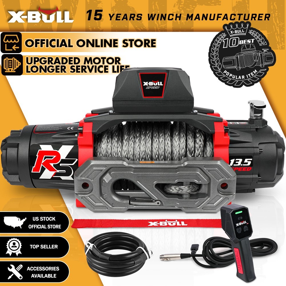 X-BULL Electric Winch 13500LBS 14500LBS 10000LBS 12000LBS Jeep Trailer 4WD 4X4